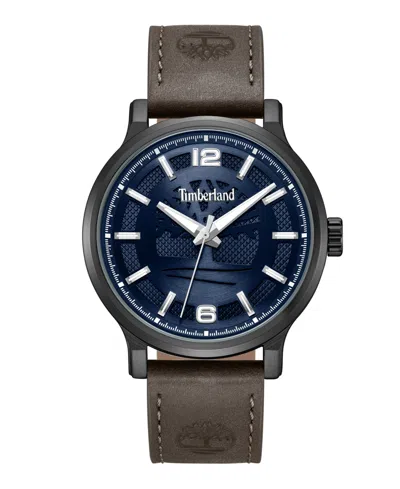 Timberland Men's Quartz Analog Leather Watch 43mm In Brown