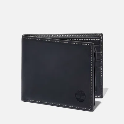 Timberland Men's Smooth Leather Wallet In Black
