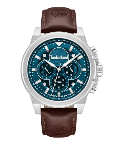 Timberland Men's Sport Quartz Tan Leather Band Watch 46mm In Brown