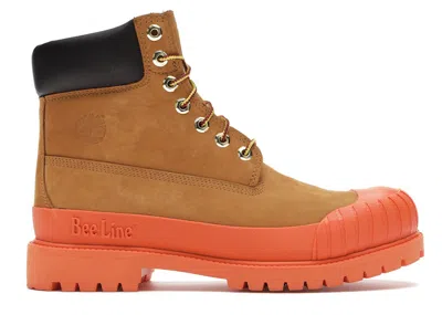 Pre-owned Timberland Men's  6" Boot Bbc Bee Line Sneakers In Wheat/orange