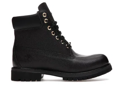 Pre-owned Timberland Men's  6" Boot Football Leather Sneakers In Black