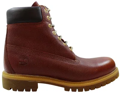 Pre-owned Timberland Men's  6" Boot Football Leather Sneakers In Brown