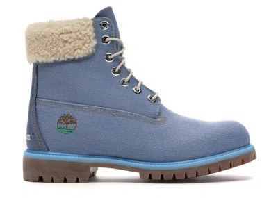 Pre-owned Timberland Men's  6" Boot Just Don Denim Sneakers In Light Blue