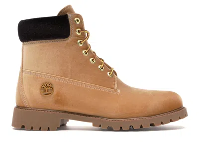 Pre-owned Timberland Men's  6" Boot Off White Wheat Velvet Sneakers In Camel