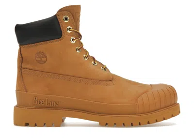 Pre-owned Timberland Men's  6" Boot Premium Bee Line Rubber Toe Wp Sneakers In Wheat Nubuck In Brown