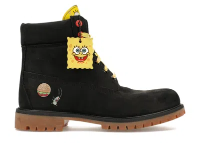Pre-owned Timberland Men's  6" Boot Spongebob Sneakers In Black