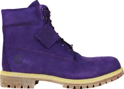 Pre-owned Timberland Men's  6" Boot Villa Diamond Sneakers In Purple/gum Brown