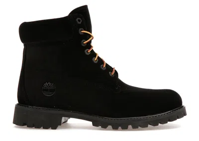 Pre-owned Timberland Men's  6" Boot X Off White Velvet Sneakers In Black