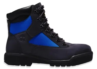 Pre-owned Timberland Men's  6" Field Boot Lace Up Sneakers In Dark Grey/blue