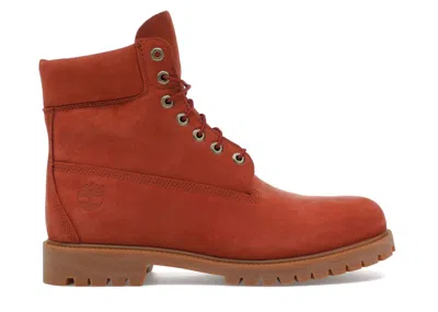 Pre-owned Timberland Men's  6" Heritage Boot Sneakers In Dark Red