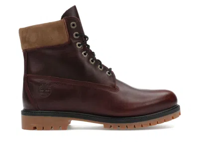 Pre-owned Timberland Men's  6" Heritage Premium Waterproof Boot Sneakers In Root Beer In Brown