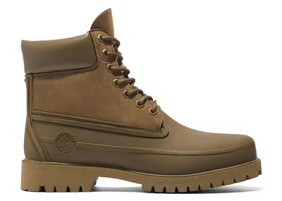 Pre-owned Timberland Men's  6" Heritage Rubber Toe Boot Sneakers In Olive