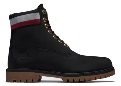 Pre-owned Timberland Men's  6" Heritage Warm Lined Boot Sneakers In Black/red In Multi