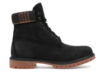 Pre-owned Timberland Men's  6" Heritage Waterproof Boot Sneakers In Black/plaid