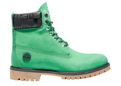 Pre-owned Timberland Men's  6" Premium Boot Boston Celtics Sneakers In Green/black In Multi
