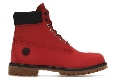 Pre-owned Timberland Men's  6" Premium Boot Chicago Bulls Sneakers In Red/black/gum