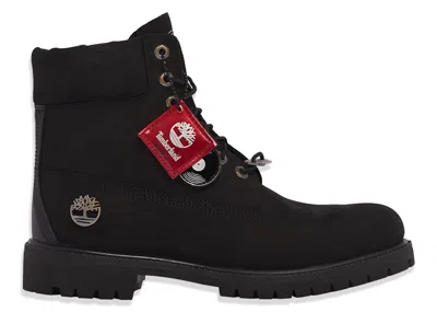 Pre-owned Timberland Men's  6" Premium Boot Dj Hip Hop Sneakers In Black/red In Multi