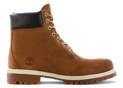 Pre-owned Timberland Men's  6" Premium Boot Nubuck Sneakers In Rust In Brown