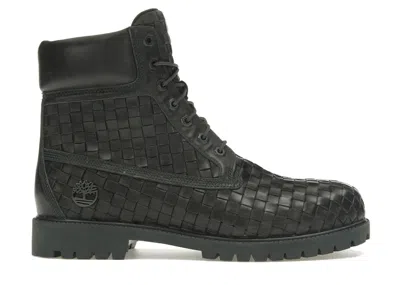 Pre-owned Timberland Men's  6" Premium Boot Woven Sneakers In Dark Green