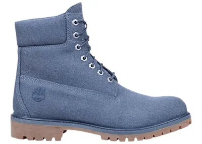 Pre-owned Timberland Men's  6" Premium Canvas Boot Sneakers In Navy/blue