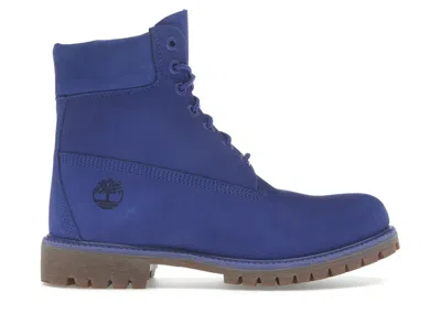 Pre-owned Timberland Men's  6" Premium Waterproof Boot 50th Anniversary Sneakers In Bright Blue