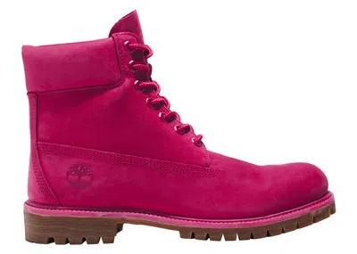 Pre-owned Timberland Men's  6" Premium Waterproof Boot 50th Anniversary Sneakers In Dark Pink