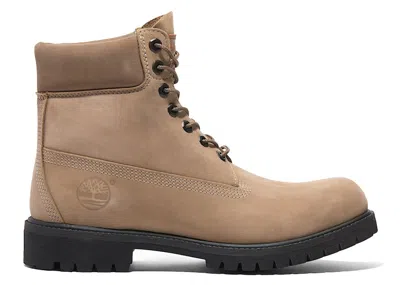 Pre-owned Timberland Men's  6" Premium Waterproof Boot Nubuck Sneakers In Beige