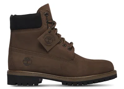 Pre-owned Timberland Men's  6" Premium Waterproof Boot Nubuck Sneakers In Medium Brown