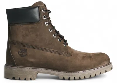 Pre-owned Timberland Men's  6" Premium Waterproof Boot Sneakers In Dark Chocolate In Brown