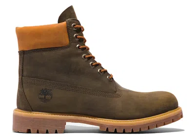 Pre-owned Timberland Men's  6" Premium Waterproof Boot Sneakers In Olive/brown