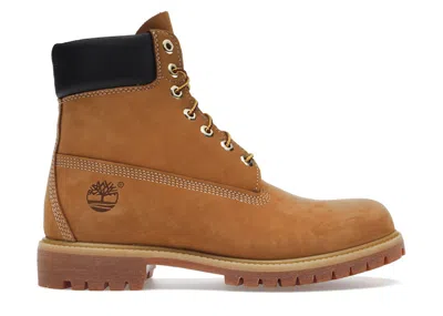 Pre-owned Timberland Men's  6" Premium Waterproof Boot Sneakers In Wheat/black