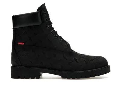 Pre-owned Timberland Men's  6" Premium Waterproof Boot Supreme Diamond Plate Sneakers In Black