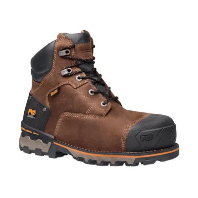 Pre-owned Timberland Men's  6″ Pro Boondock Ehr Composite Toe Waterproof Work Boot In Brown