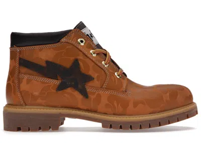 Pre-owned Timberland Men's  Chukka Boot Bape Sneakers In Wheat/brown/black
