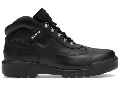 Pre-owned Timberland Men's  Field Boot Mid Lace Up Supreme Sneakers In Black