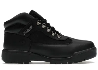 Pre-owned Timberland Men's  Field Boot Mid Lace Up Waterproof Sneakers In Black