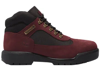 Pre-owned Timberland Men's  Field Boot Mid Lace Up Waterproof Sneakers In Dark Port