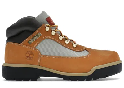 Pre-owned Timberland Men's  Field Boot Mid Lace Up Waterproof Sneakers In Wheat In Sand