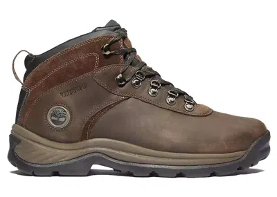 Pre-owned Timberland Men's  Flume Waterproof Mid Hiker Boot Sneakers In Dark Brown