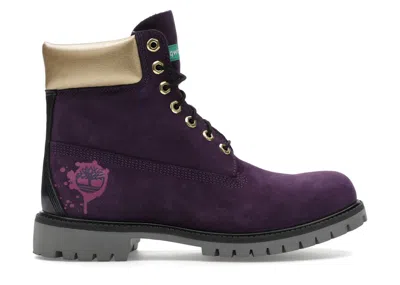 Pre-owned Timberland Men's  Hip Hop Royalty Boot Sneakers In Dark Purple Nubuck