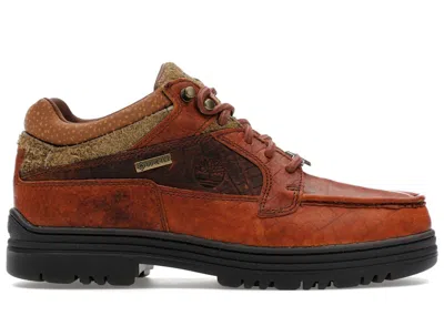 Pre-owned Timberland Men's  Mid Lace Goretex Boot Aime Leon Dore Sneakers In Brown