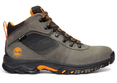 Pre-owned Timberland Men's  Mt. Maddsen Waterproof Mid Nubuck Sneakers In Medium Grey In Gray