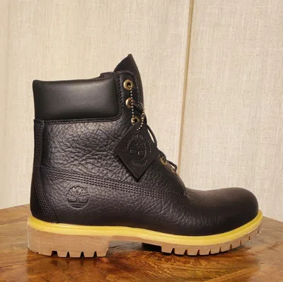 Pre-owned Timberland Men's  Premium 6 Inch Boot Black A2gfr Full Grain