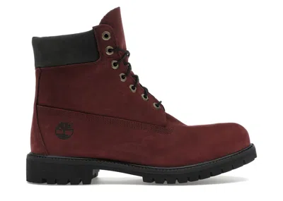 Pre-owned Timberland Men's  Premium 6 Inch Lace Up Waterproof Sneakers In Dark Port In Brown