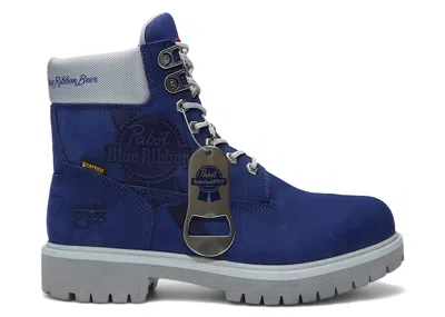 Pre-owned Timberland Men's  Pro 6" Soft Toe Work Boot Pabst Ribbon Nubuck Sneakers In Blue