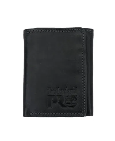 Timberland Men's  Pro Brady Trifold Wallet In 08-black