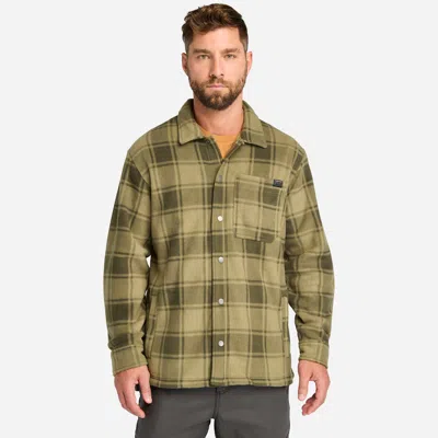Timberland Men's  Pro Gritman Check Heavyweight Fleece Shirt In Green