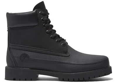 Pre-owned Timberland Men's  Rubber Toe 6" Boot Remix Out Full Grain Sneakers In Black