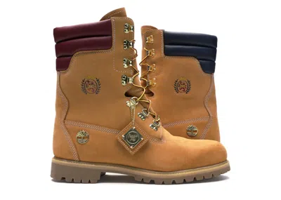 Pre-owned Timberland Men's  Shearling 40 Below Super Boot Kith X Tommy Hilfiger Sneakers In Wheat In Sand