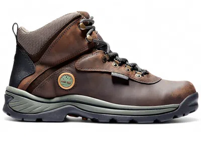Pre-owned Timberland Men's  White Ledge Waterproof Mid Hiker Boot Sneakers In Brown